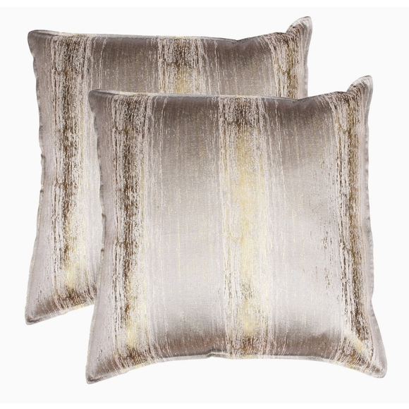 Marlo Lorenz Other - Marlo Lorenz Gold Metallic & Bronze& Oatmeal Color Square Pillow Throw Decor